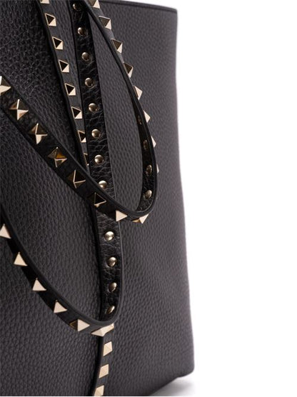 ROCKSTUD LEATHER MEDIUM TOTE