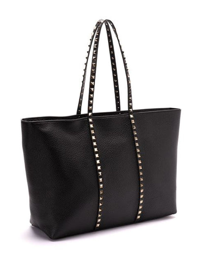 ROCKSTUD LEATHER MEDIUM TOTE