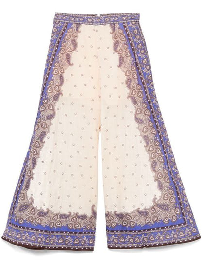 MAXINE WIDE LEG PRINTED TROUSERS