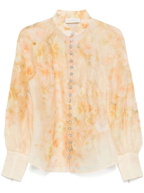 CRUSH PRINTED LINEN SHIRT