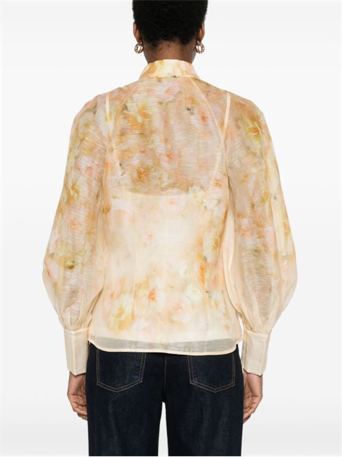 CRUSH PRINTED LINEN SHIRT