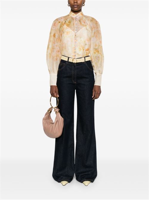 CRUSH PRINTED LINEN SHIRT