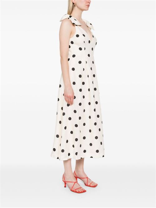 CRUSH LINEN MIDI DRESS