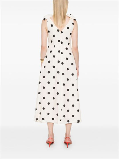 CRUSH LINEN MIDI DRESS