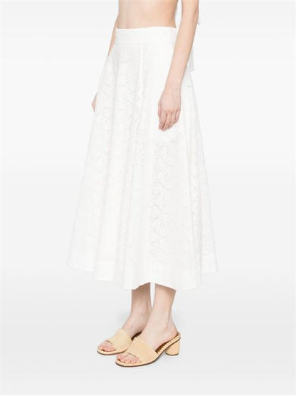 CRUSH COTTON MIDI SKIRT