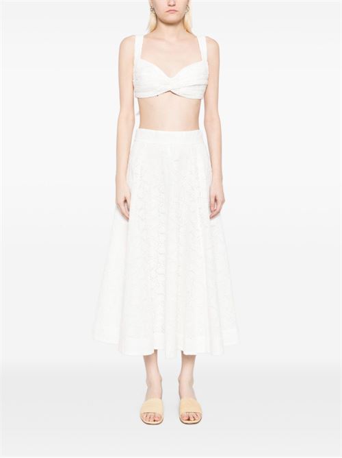 CRUSH COTTON MIDI SKIRT