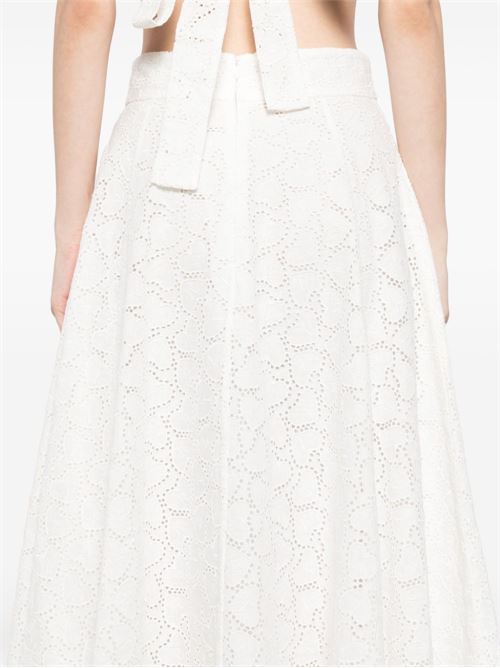 CRUSH COTTON MIDI SKIRT