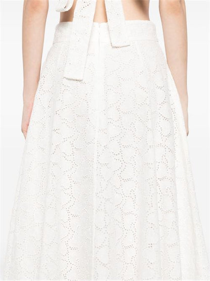 CRUSH COTTON MIDI SKIRT