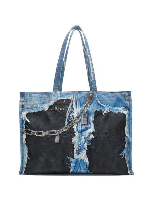 DENIM PRINT TOTE BAG