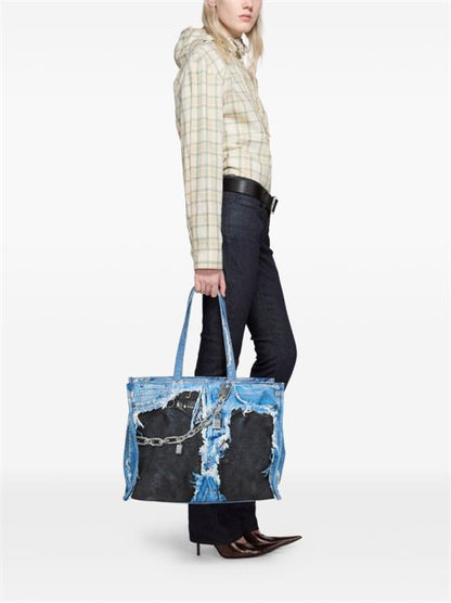 DENIM PRINT TOTE BAG