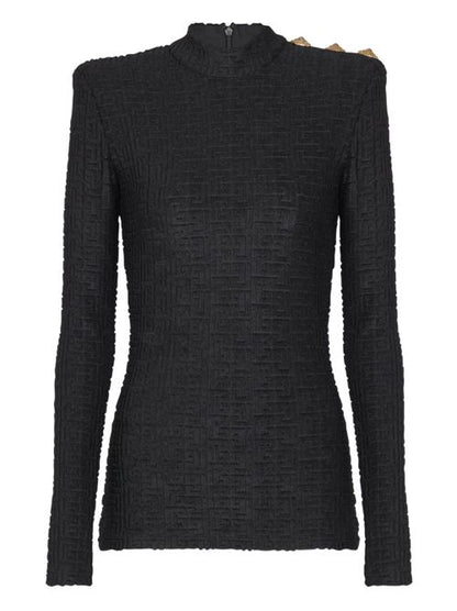 MONOGRAM HIGH-NECK TOP
