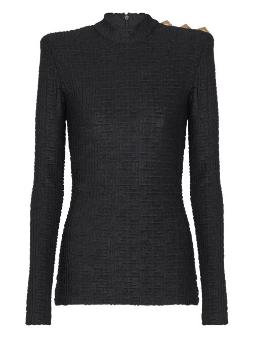 MONOGRAM HIGH-NECK TOP