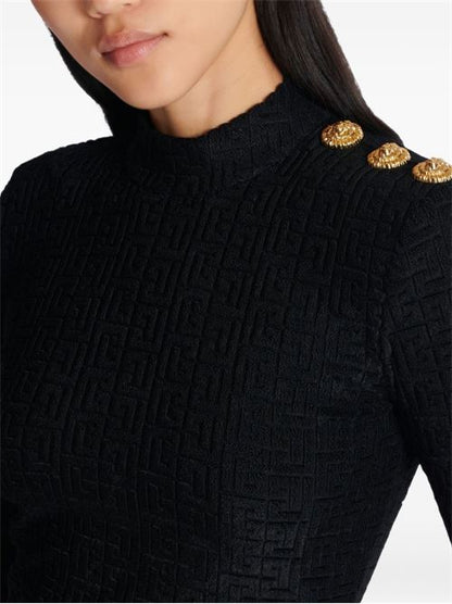 MONOGRAM HIGH-NECK TOP