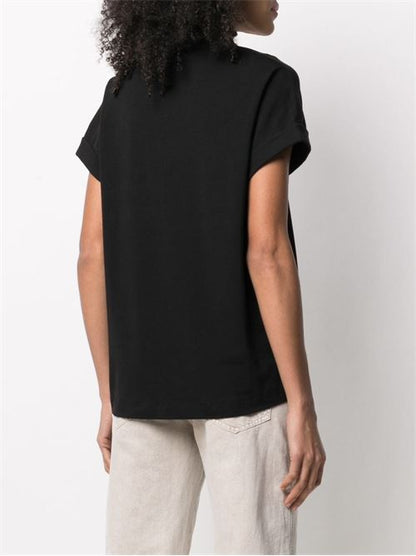 COTTON V-NECKED T-SHIRT