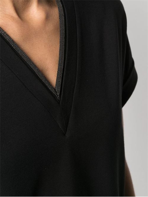 COTTON V-NECKED T-SHIRT