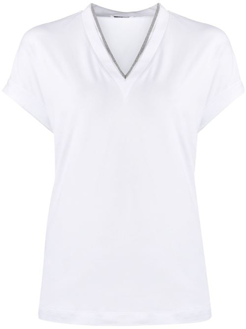 COTTON V-NECKED T-SHIRT