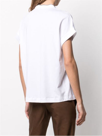 COTTON V-NECKED T-SHIRT