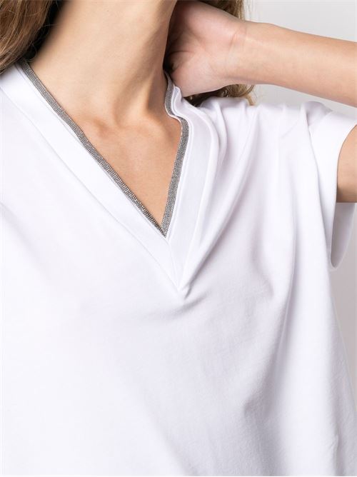 COTTON V-NECKED T-SHIRT
