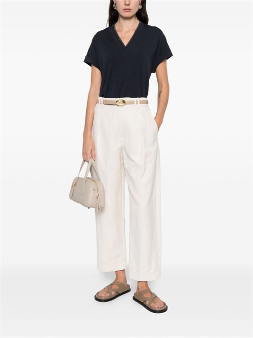 COTTON V-NECKED T-SHIRT