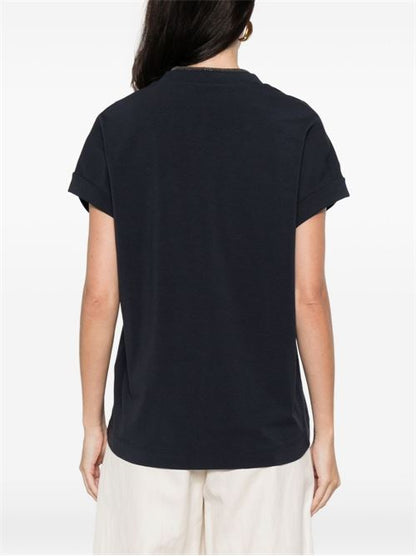 COTTON V-NECKED T-SHIRT