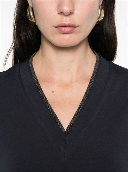 COTTON V-NECKED T-SHIRT