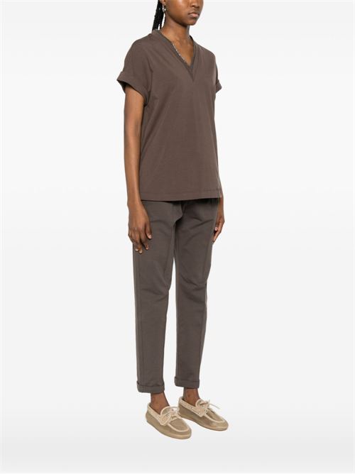 COTTON V-NECKED T-SHIRT