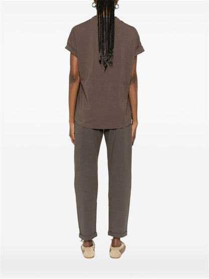 COTTON V-NECKED T-SHIRT