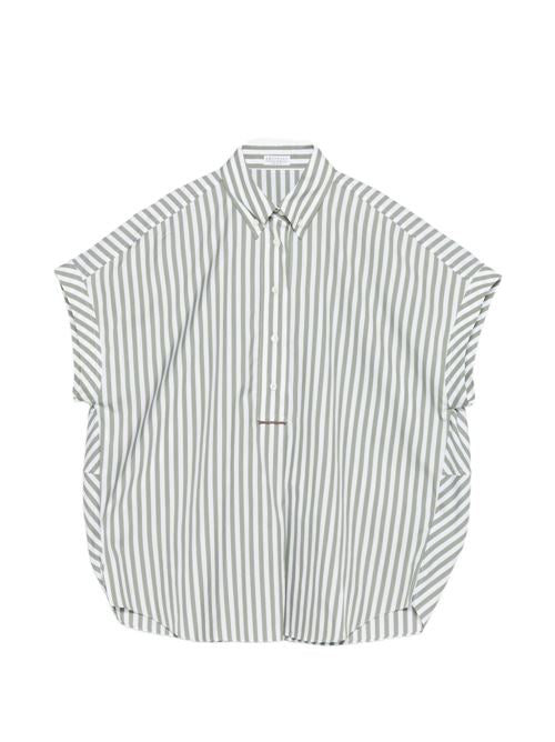 COTTON AND SILK STRIPED SHIRT