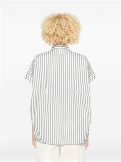 COTTON AND SILK STRIPED SHIRT