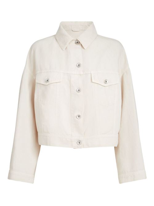 LINEN AND COTTON BLEND JACKET