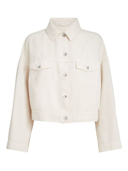 LINEN AND COTTON BLEND JACKET
