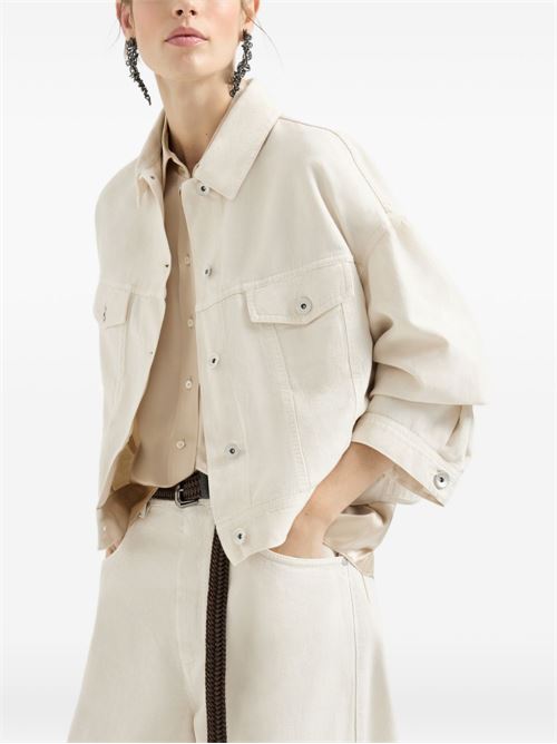 LINEN AND COTTON BLEND JACKET