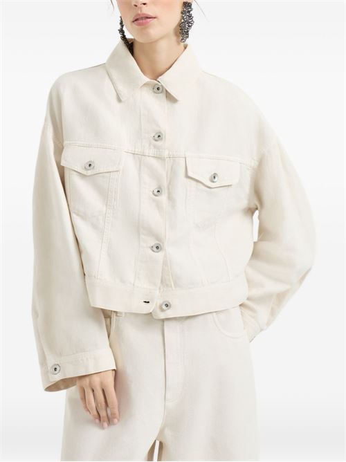 LINEN AND COTTON BLEND JACKET