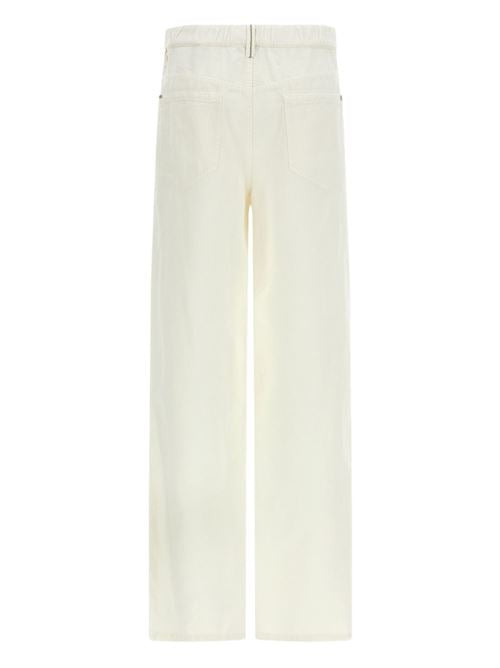 COTTON AND LINEN BLEND TROUSERS