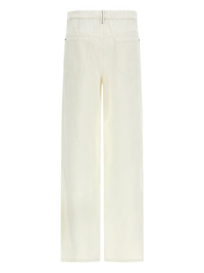 COTTON AND LINEN BLEND TROUSERS