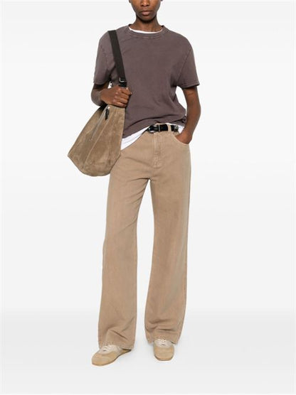 COTTON AND LINEN BLEND TROUSERS