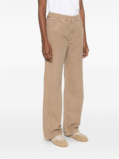 COTTON AND LINEN BLEND TROUSERS