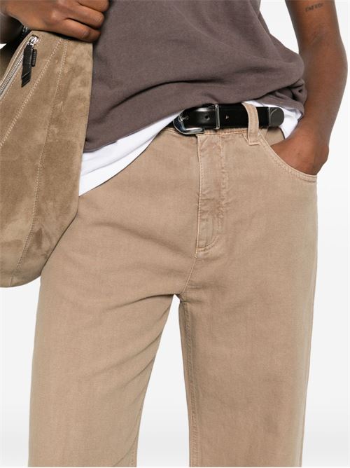 COTTON AND LINEN BLEND TROUSERS
