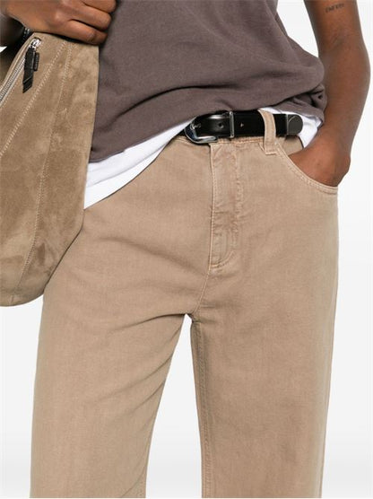 COTTON AND LINEN BLEND TROUSERS