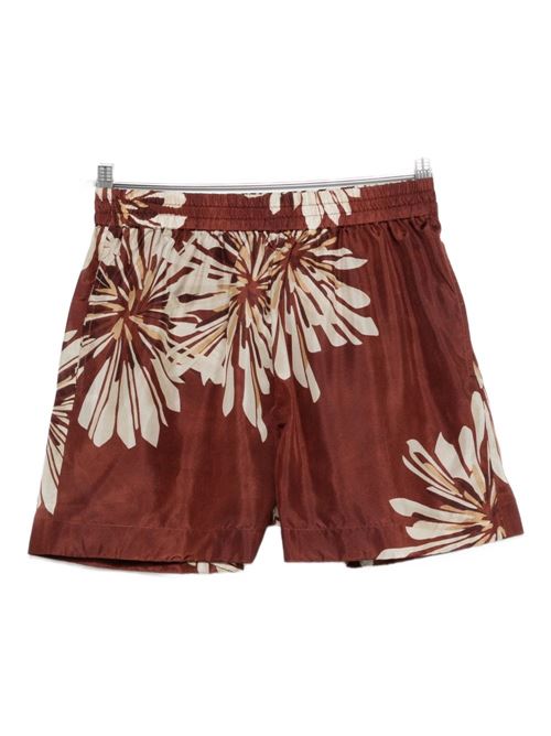 PRINTED SILK SHORTS