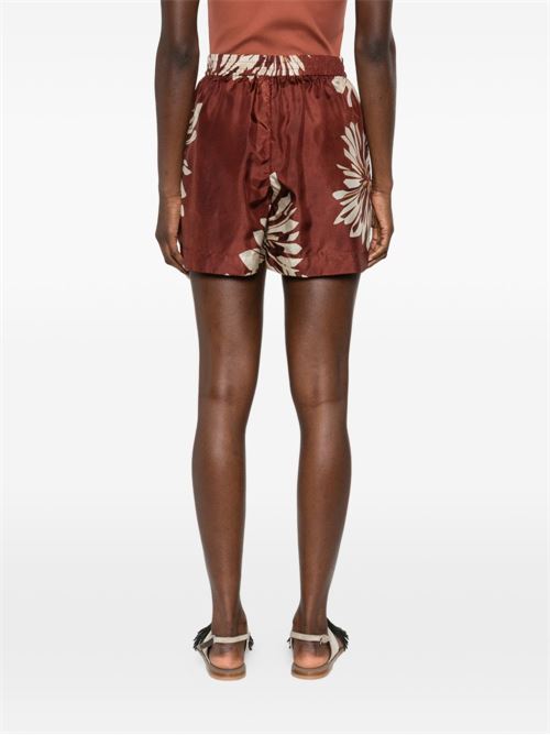 PRINTED SILK SHORTS