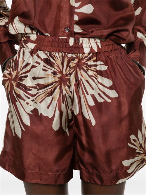 PRINTED SILK SHORTS