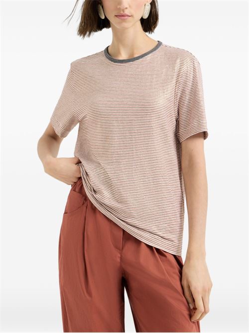 STRIPED LINEN T-SHIRT