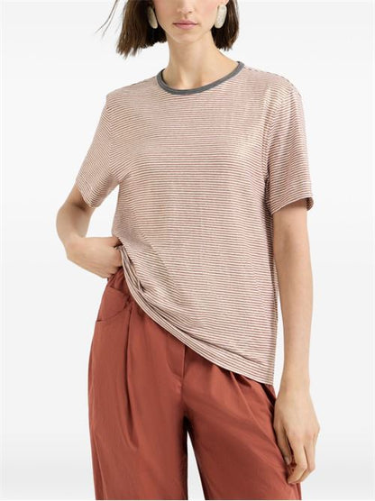 STRIPED LINEN T-SHIRT