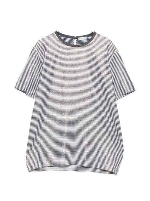 STRIPED LINEN T-SHIRT