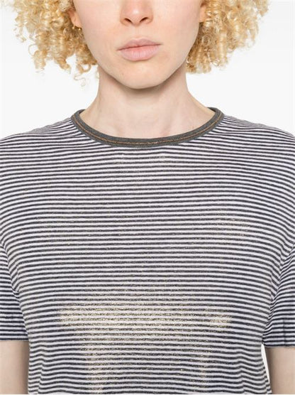 STRIPED LINEN T-SHIRT