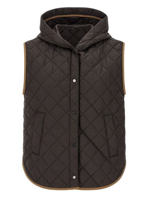 QUILTED NYLON DOWN VEST