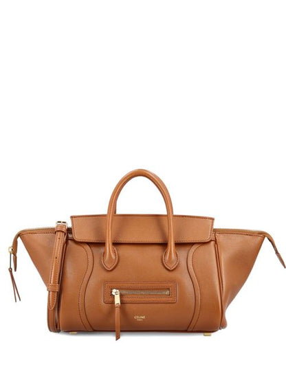 LUGGAGE SMALL LEATHER TOTE BAG