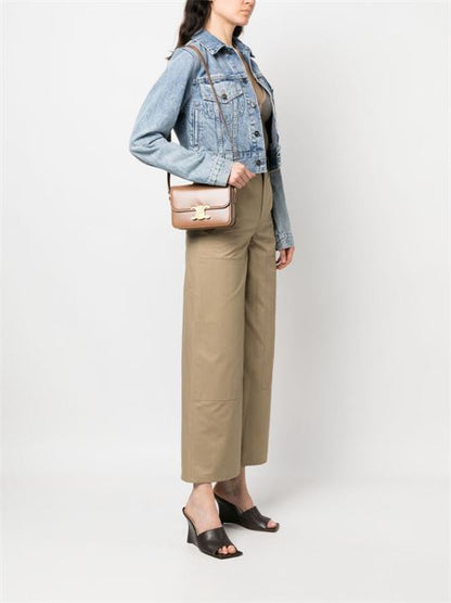 TRIOMPHE TEEN LEATHER CROSSBODY BAG