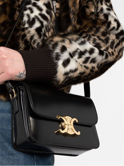 TRIOMPHE TEEN LEATHER CROSSBODY BAG